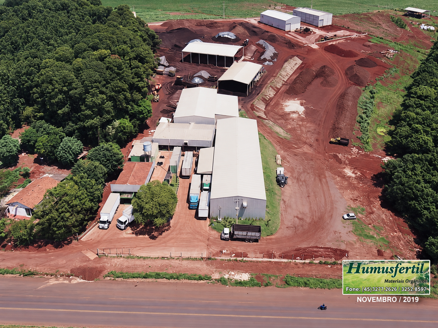 Vista aérea da Humusfértil em 2019